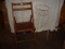 Folding wood chair, White plant stand metal
