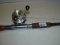 Vintage Rod with wooden cork handle W/Shakespeare Service 1946 Reel