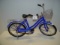 12”tall blue miniature working bicycle