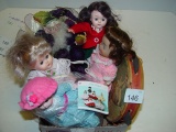 Job lot of dolls with tambourine