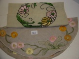 2 Linen Arts & Crafts Dresser Scarves