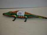 Tin litho toy alligator Friction Toy made in China  9.5 inches long