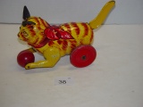 Marx tin litho push toy  needs repair  9” long