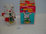 Wind up Happy Munching bunny made in Japan  works with original box (box weak)