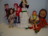 Mixed doll lot tallest 14” tall as is
