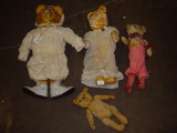 Vintage Teddy Bear lot  Some straw stuffed Tallest 22”