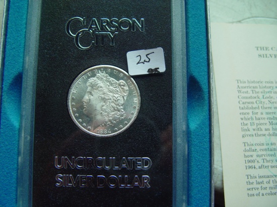 1884 CC, Unc. GSA, Morgan Silver Dollar