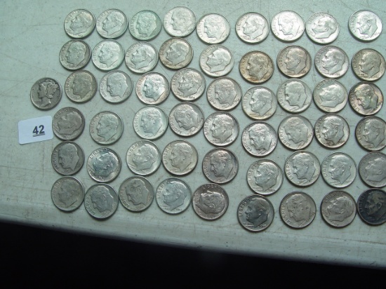 (54) 90% Silver Dimes, ! Pix