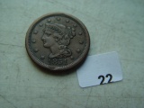 1851 Large Cent, Rim Nick Shows On Both Sides