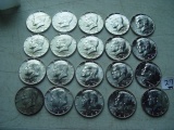 27 AU 1969 Kennedy Halves 40% Silver