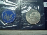 1971-S Eisenhower 40% Silver UNC Silver Dollar