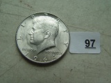 1964, 90% Silver Kennedy Half Dollar