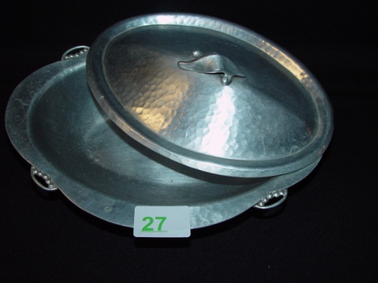 Hammered Aluminum Covered Dish