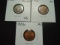 Three AU Indian Cents: 1893, 1902, 1906