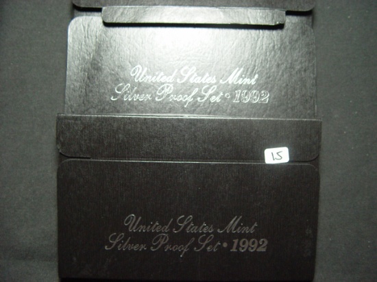 Pair of 1992 Silver Proof Sets