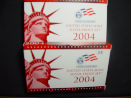 Pair of 2004 Silver Proof Sets