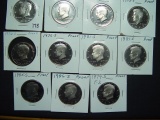 Eleven Proof Kennedy Halves