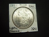 1884-CC Morgan Dollar   Lightly Cleaned Unc.