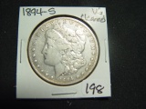 1894-S Morgan Dollar   VG, cleaned