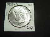 1923-S Peace Dollar   AU