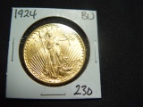 1924 $20 Gold St. Gaudens   BU