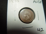 1875 Indian Cent   AU+++