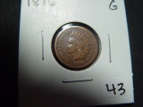 1876 Indian Cent   Good