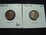 Pair of VF Semi-Key Lincoln Cents: 1922-D & 1926-S