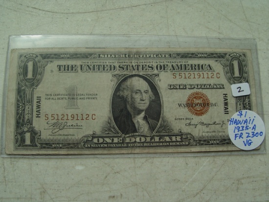 $1 Hawaiin Silver Certificate 1935A FR 2300 VG