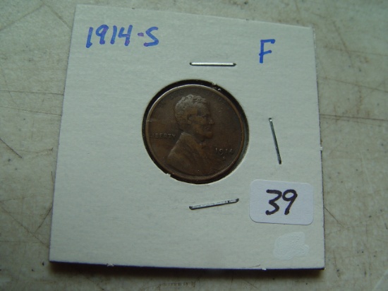 1 Cent Lincoln 1914S F