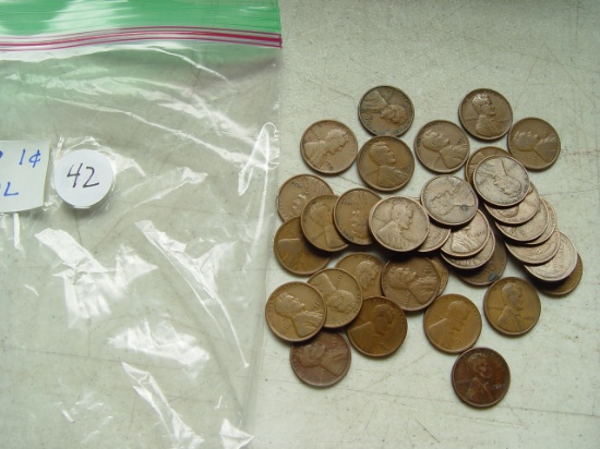 1 Cent Lincoln - Bag of 35 Total 1920 - 1929