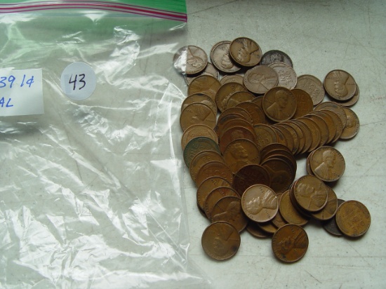 1 Cent Lincoln - Bag of 72 Total 1930 - 1939