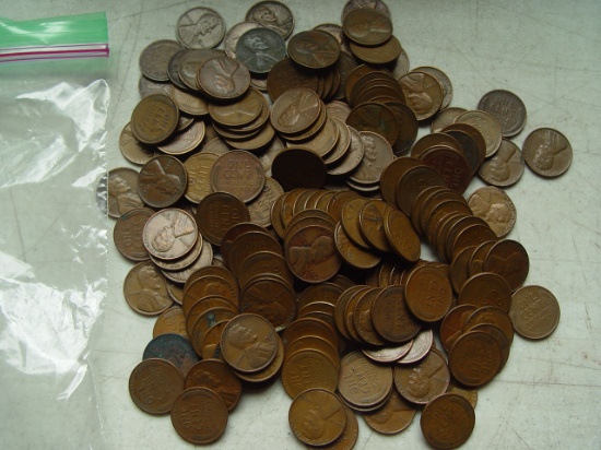 1 Cent Lincoln - Bag of 193 Total 1940 - 1949