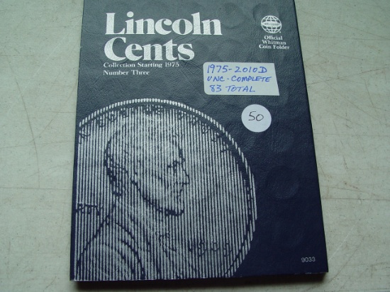 1 Cent Lincoln Album 1975 - 2010 UNC 83 Total