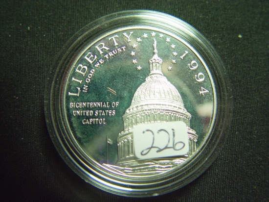 1994 U.S. Capitol Proof Silver Dollar