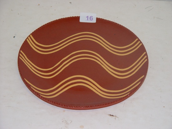 Contemopary Red ware Slipware Plate