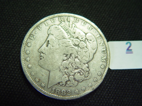 1882 Morgan Silver Dollar, Rim Nicks