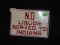 New Old Stock Porcelain Sign “No Liquor Served to Indians”