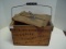 Wooden Egg Crate w/Lid & Handle, E.A. EstorF & Son General Merchandise Apple River, IL