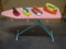 Childs Ironing Board 21“H & 4 Irons 5 to 7”L
