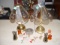 Job Lot of Misc. Jewelry and Box, Candle Holders, 2 Lamps