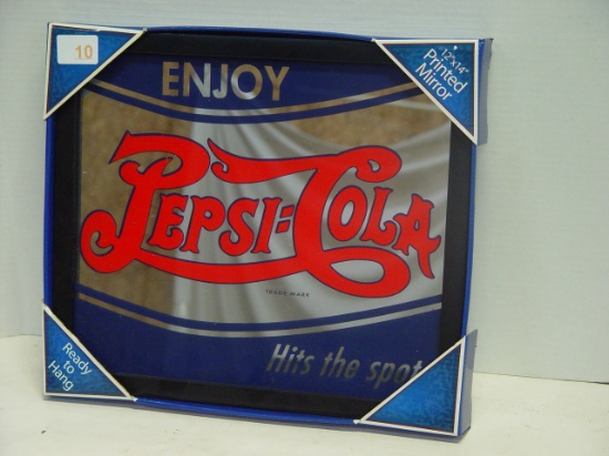 Pepsi-Cola Printed Mirror, 12" x 14" NIB