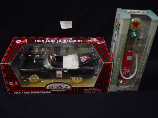2 Gearbox Collectibles, 1 Limited Edition Fire Chief 1956 Ford Thunderbird Chain Driven Pedal Car, &