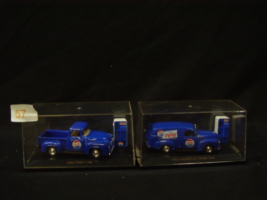Pair of Road Champs Pepsi Collectible Vehicles