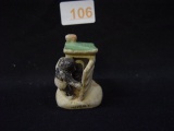 Bisque Outhouse Figurine 2.5