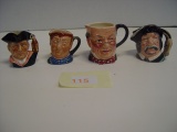 4 Royal Dalton Toby’s & other Toothpick holders