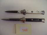 2 Automated Lock Blade Knives 8” & 9” L