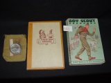 Boy Scout Handbook (1959), Indian Sign Language Book (1956) & Compass.