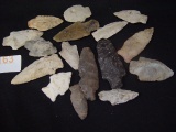 16 Large Arrowheads ok condition