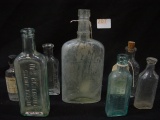 Job Lot of  Medicine & other misc. Glass Bottles, Dr. D. Jaynes Expectorant, &